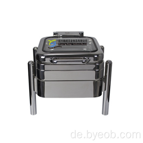 Quadratische Chafing Dish mit runden Beinen Frame Chafer